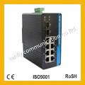 Управляемый оптоволоконный коммутатор RJ45 Industrial Poe 10/100/1000 м